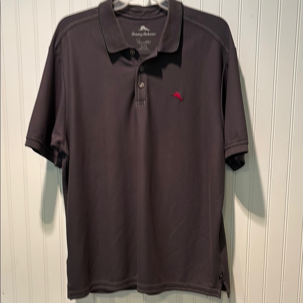 Tommy Bahama Short Sleeve Gray Polo Shirt for Men Size XL